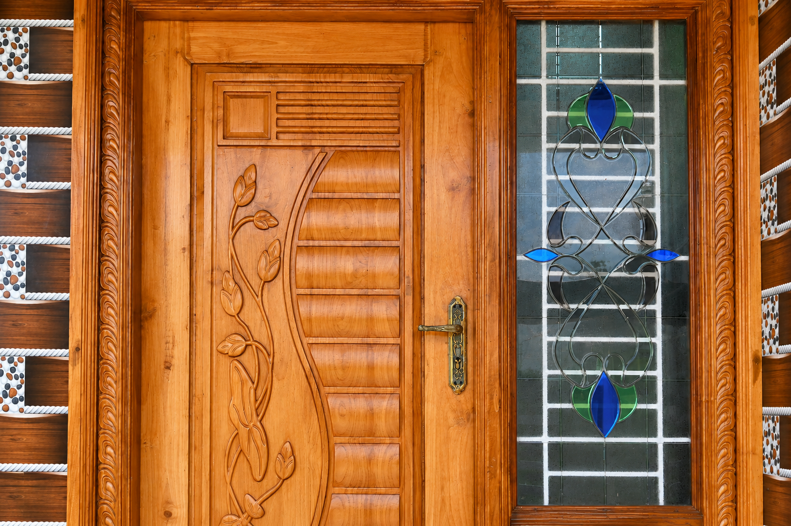 Teak Wood Carved Door